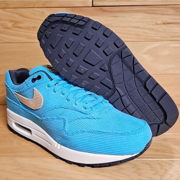 Nike Air Max 1 Blue Mens Running Shoe Sneaker FB8915-400 - Picture 3 of 15
